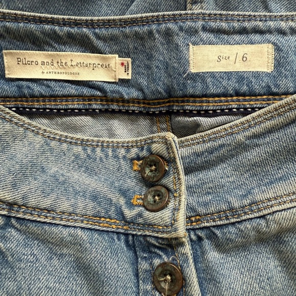 Anthropologie Pilcro And The Letterpress Ruthie Denim Button Front Skirt - Picture 7 of 12